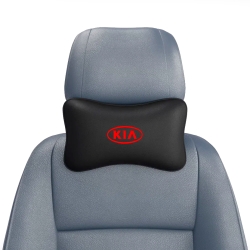 Подушка под шею черная с вышивкой 